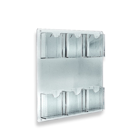 Azar Displays Six-Pocket Tri-Fold Wall Mount Brochure Holder, PK2 252066